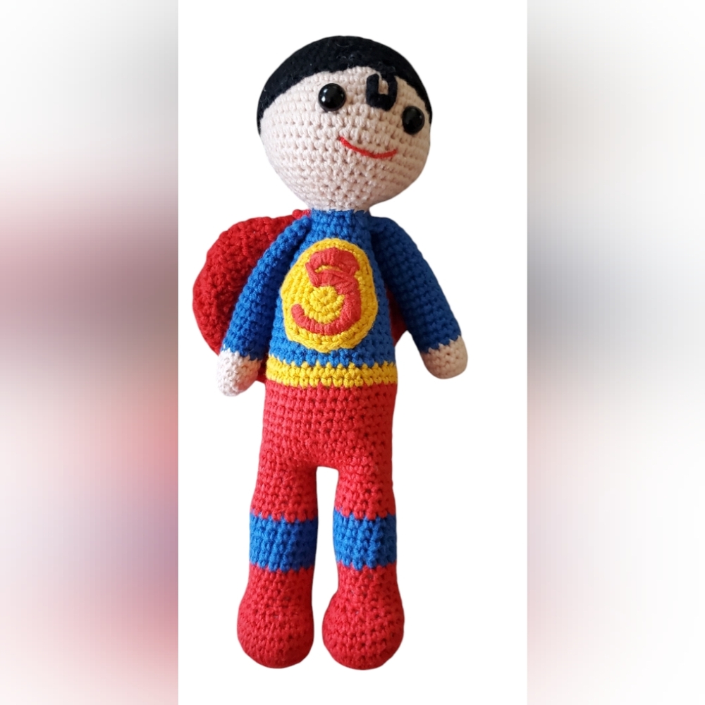 Crochet Handmade Amigurumi DC Comics‎ Superman 9 inches tall